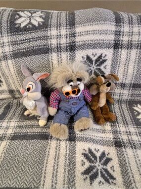 Vintage Plush Bubba , Disney rabbit and wolf